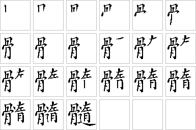 髓-笔画顺序-笔顺怎么写-笔顺查询